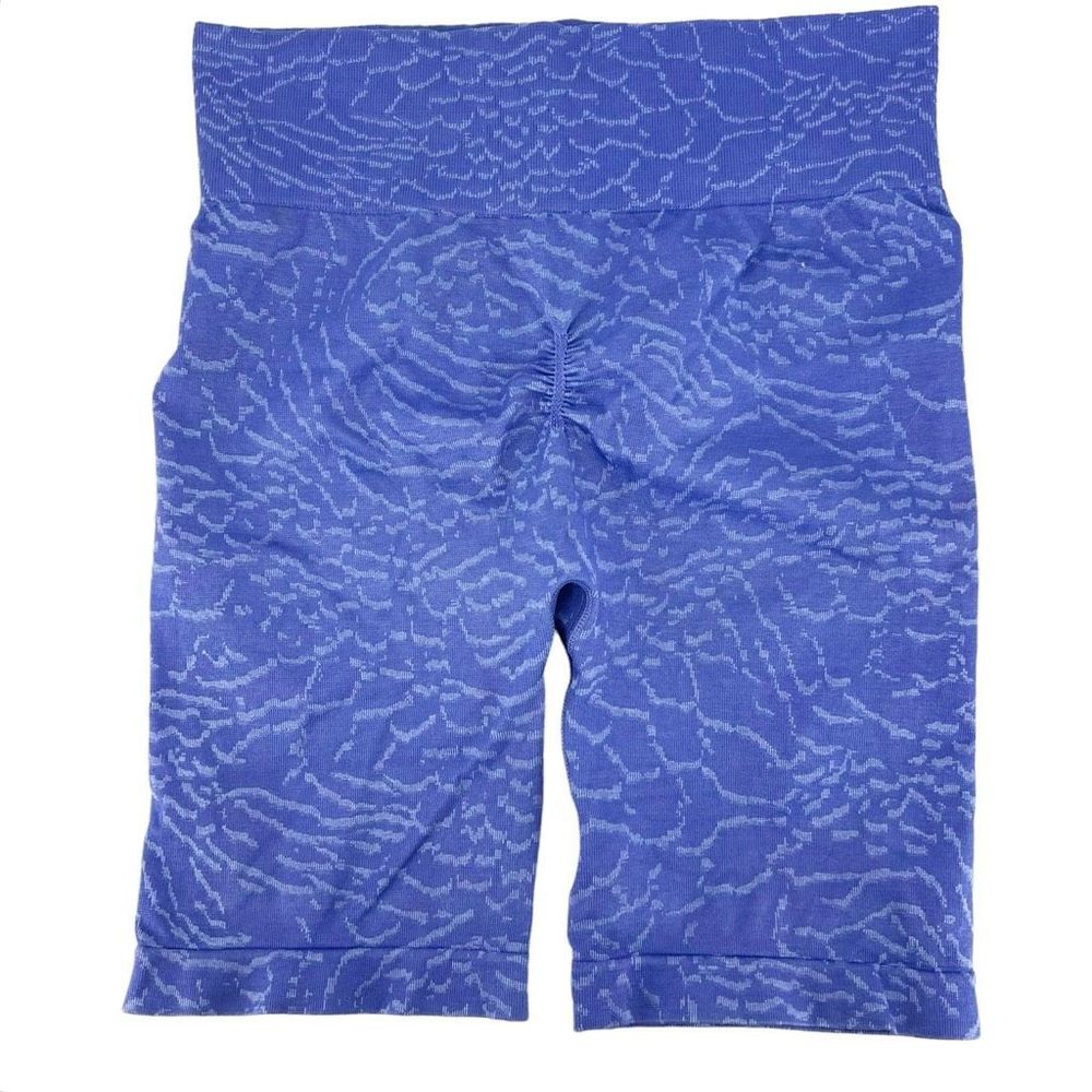 Gymshark Women's Adapt Animal Seamless Cycling Shorts Court Blue Size Large - Picture 2 of 8